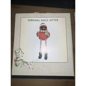 NWT Cracker Barrel Cardinal Red Bird Shelf Sitter Christmas Holiday Festive